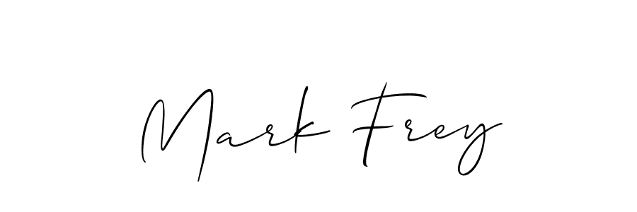 Create a beautiful signature design for name Mark Frey. With this signature (Allison_Script) fonts, you can make a handwritten signature for free. Mark Frey signature style 2 images and pictures png