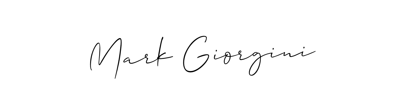 How to make Mark Giorgini name signature. Use Allison_Script style for creating short signs online. This is the latest handwritten sign. Mark Giorgini signature style 2 images and pictures png