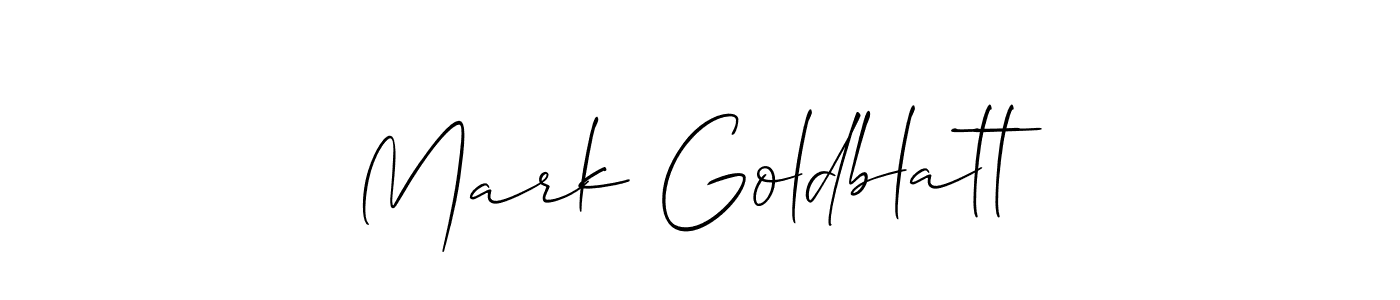 Mark Goldblatt stylish signature style. Best Handwritten Sign (Allison_Script) for my name. Handwritten Signature Collection Ideas for my name Mark Goldblatt. Mark Goldblatt signature style 2 images and pictures png