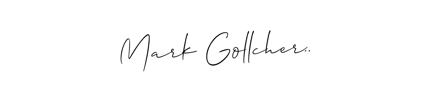 Make a beautiful signature design for name Mark Gollcher... With this signature (Allison_Script) style, you can create a handwritten signature for free. Mark Gollcher.. signature style 2 images and pictures png