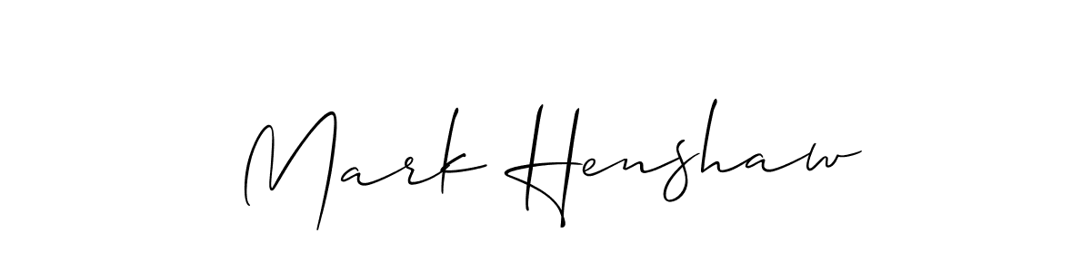 The best way (Allison_Script) to make a short signature is to pick only two or three words in your name. The name Mark Henshaw include a total of six letters. For converting this name. Mark Henshaw signature style 2 images and pictures png