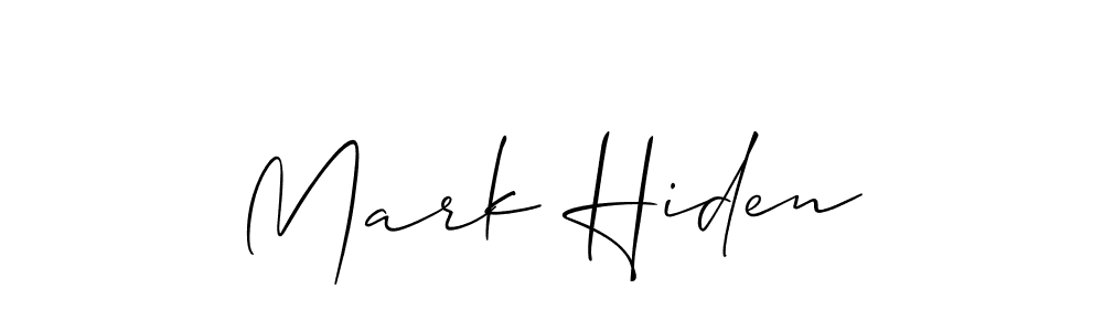 How to make Mark Hiden name signature. Use Allison_Script style for creating short signs online. This is the latest handwritten sign. Mark Hiden signature style 2 images and pictures png