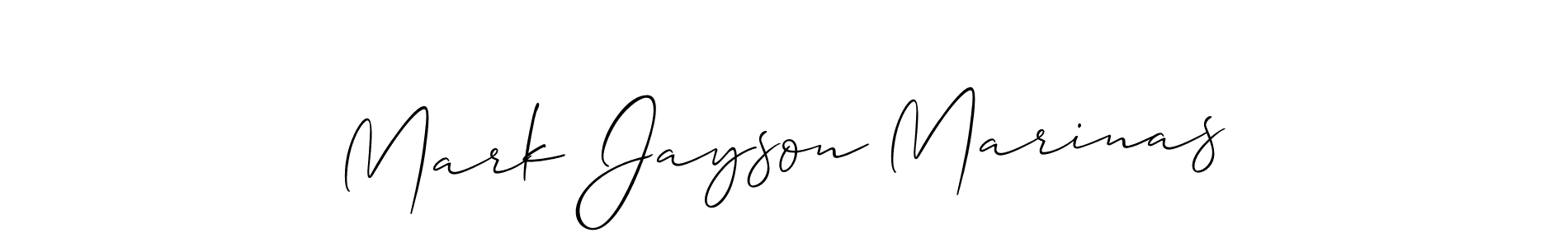 How to Draw Mark Jayson Marinas signature style? Allison_Script is a latest design signature styles for name Mark Jayson Marinas. Mark Jayson Marinas signature style 2 images and pictures png