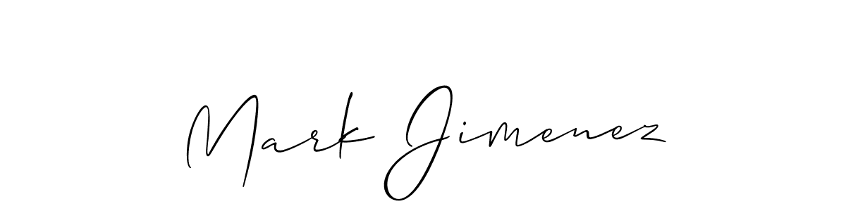 The best way (Allison_Script) to make a short signature is to pick only two or three words in your name. The name Mark Jimenez include a total of six letters. For converting this name. Mark Jimenez signature style 2 images and pictures png