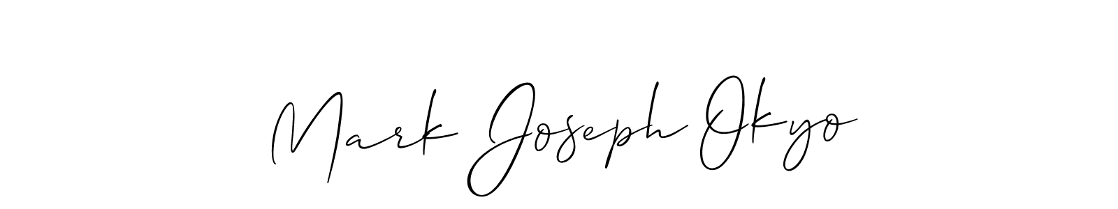 Also You can easily find your signature by using the search form. We will create Mark Joseph Okyo name handwritten signature images for you free of cost using Allison_Script sign style. Mark Joseph Okyo signature style 2 images and pictures png