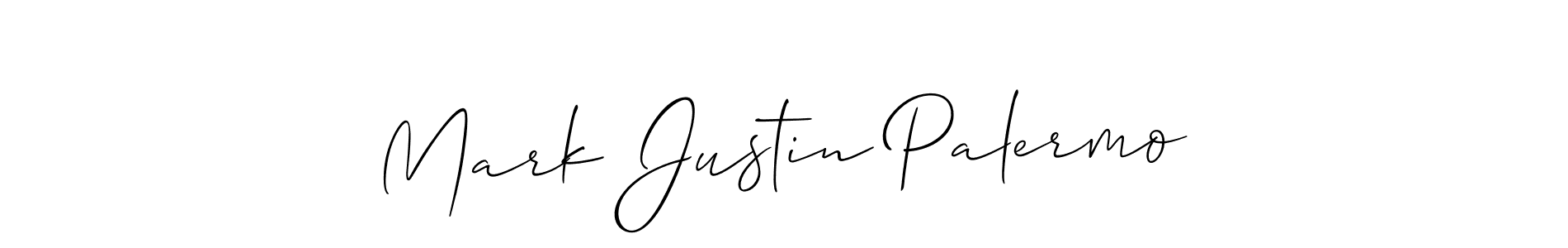 Make a beautiful signature design for name Mark Justin Palermo. With this signature (Allison_Script) style, you can create a handwritten signature for free. Mark Justin Palermo signature style 2 images and pictures png