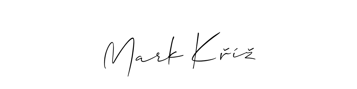 if you are searching for the best signature style for your name Mark Kříž. so please give up your signature search. here we have designed multiple signature styles  using Allison_Script. Mark Kříž signature style 2 images and pictures png