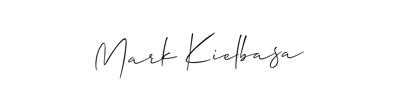 if you are searching for the best signature style for your name Mark Kielbasa. so please give up your signature search. here we have designed multiple signature styles  using Allison_Script. Mark Kielbasa signature style 2 images and pictures png