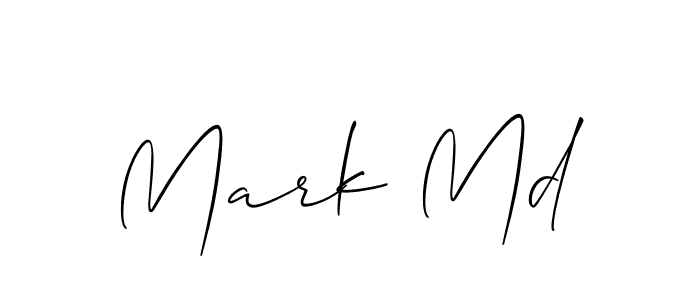 Design your own signature with our free online signature maker. With this signature software, you can create a handwritten (Allison_Script) signature for name Mark Md. Mark Md signature style 2 images and pictures png