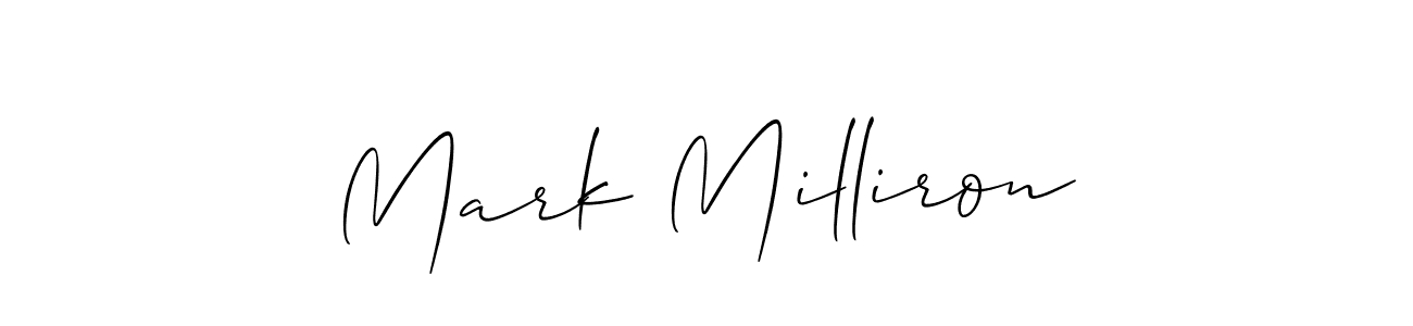 How to make Mark Milliron signature? Allison_Script is a professional autograph style. Create handwritten signature for Mark Milliron name. Mark Milliron signature style 2 images and pictures png