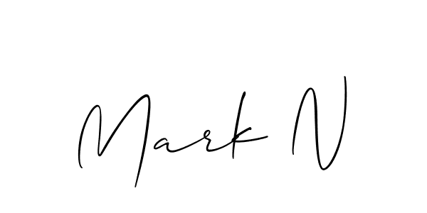 It looks lik you need a new signature style for name Mark N. Design unique handwritten (Allison_Script) signature with our free signature maker in just a few clicks. Mark N signature style 2 images and pictures png