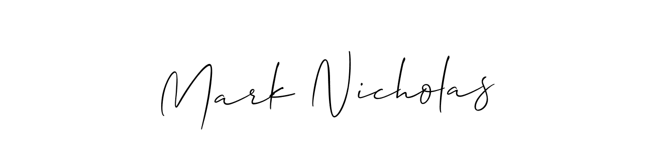Best and Professional Signature Style for Mark Nicholas. Allison_Script Best Signature Style Collection. Mark Nicholas signature style 2 images and pictures png