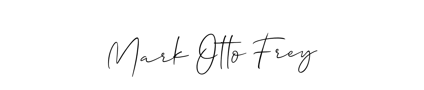 You should practise on your own different ways (Allison_Script) to write your name (Mark Otto Frey) in signature. don't let someone else do it for you. Mark Otto Frey signature style 2 images and pictures png