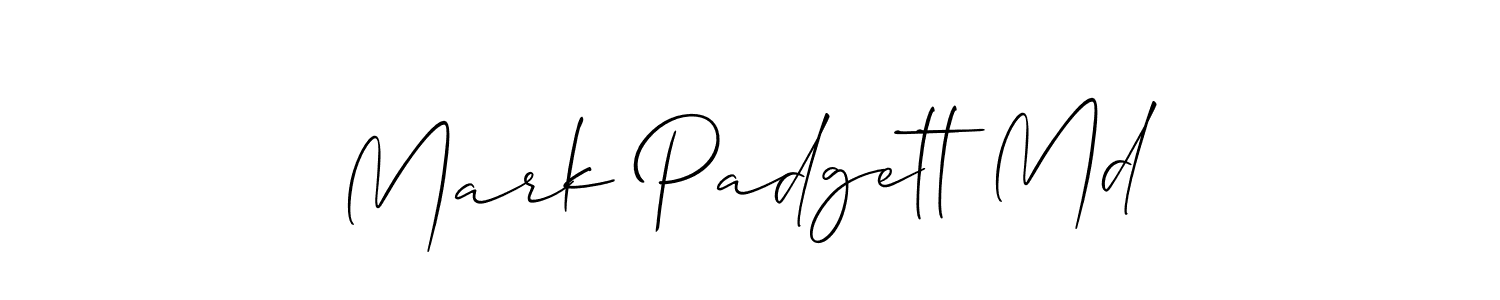 Use a signature maker to create a handwritten signature online. With this signature software, you can design (Allison_Script) your own signature for name Mark Padgett Md. Mark Padgett Md signature style 2 images and pictures png