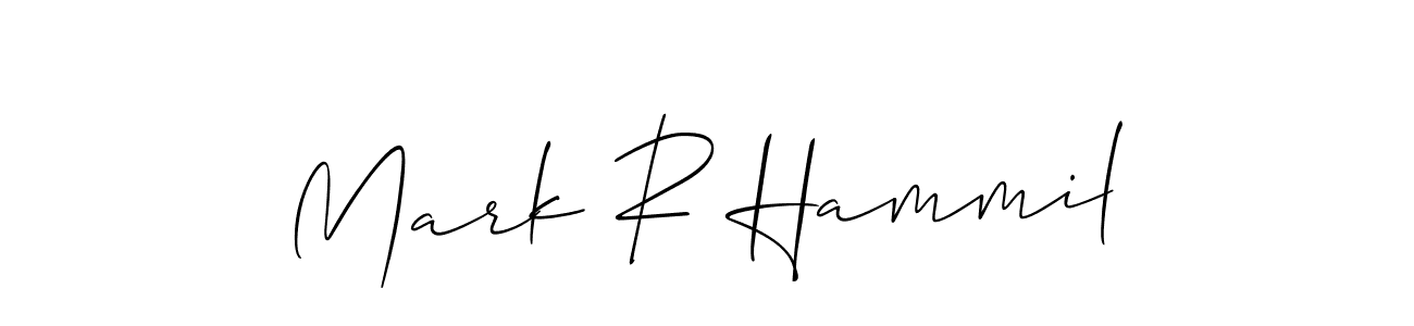 Make a beautiful signature design for name Mark R Hammil. With this signature (Allison_Script) style, you can create a handwritten signature for free. Mark R Hammil signature style 2 images and pictures png