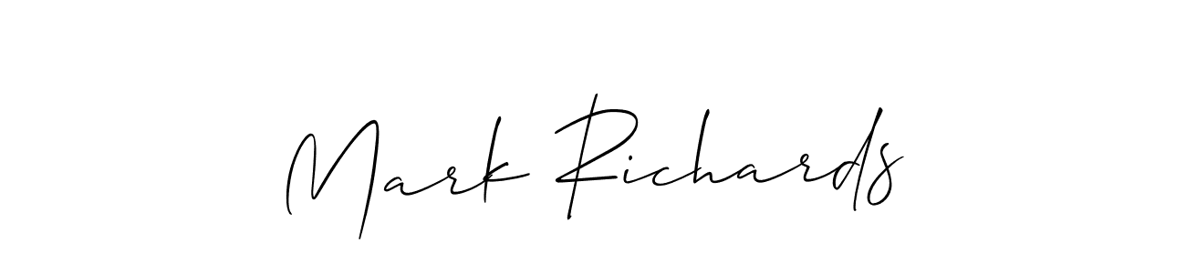 Mark Richards stylish signature style. Best Handwritten Sign (Allison_Script) for my name. Handwritten Signature Collection Ideas for my name Mark Richards. Mark Richards signature style 2 images and pictures png