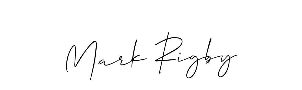 Create a beautiful signature design for name Mark Rigby. With this signature (Allison_Script) fonts, you can make a handwritten signature for free. Mark Rigby signature style 2 images and pictures png