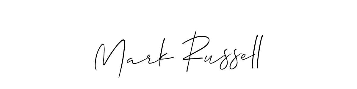 How to make Mark Russell name signature. Use Allison_Script style for creating short signs online. This is the latest handwritten sign. Mark Russell signature style 2 images and pictures png