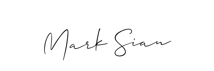 The best way (Allison_Script) to make a short signature is to pick only two or three words in your name. The name Mark Sian include a total of six letters. For converting this name. Mark Sian signature style 2 images and pictures png