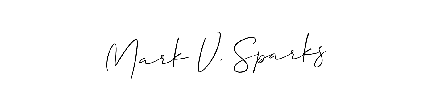 if you are searching for the best signature style for your name Mark V. Sparks. so please give up your signature search. here we have designed multiple signature styles  using Allison_Script. Mark V. Sparks signature style 2 images and pictures png
