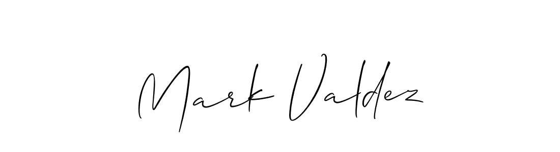 Use a signature maker to create a handwritten signature online. With this signature software, you can design (Allison_Script) your own signature for name Mark Valdez. Mark Valdez signature style 2 images and pictures png