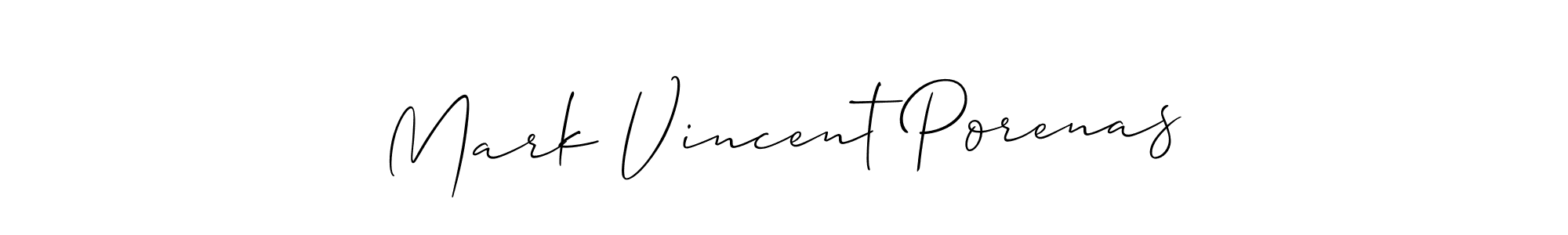 You should practise on your own different ways (Allison_Script) to write your name (Mark Vincent Porenas) in signature. don't let someone else do it for you. Mark Vincent Porenas signature style 2 images and pictures png