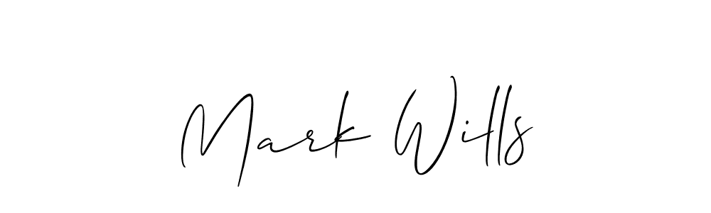 How to make Mark Wills name signature. Use Allison_Script style for creating short signs online. This is the latest handwritten sign. Mark Wills signature style 2 images and pictures png