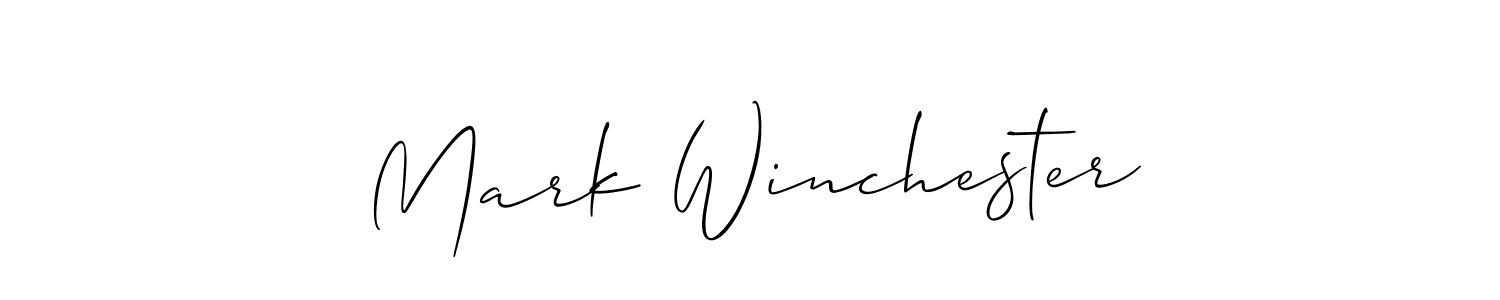 How to make Mark Winchester name signature. Use Allison_Script style for creating short signs online. This is the latest handwritten sign. Mark Winchester signature style 2 images and pictures png