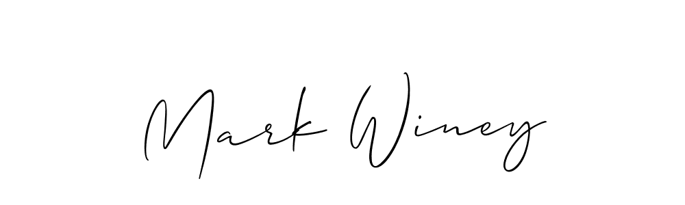 Create a beautiful signature design for name Mark Winey. With this signature (Allison_Script) fonts, you can make a handwritten signature for free. Mark Winey signature style 2 images and pictures png