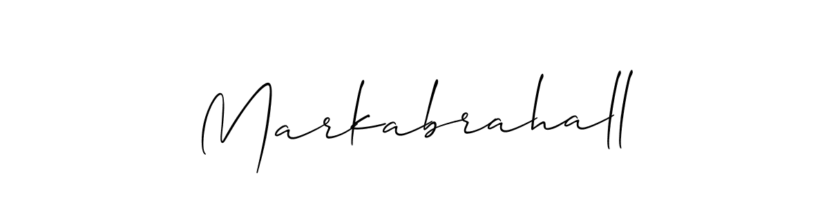 if you are searching for the best signature style for your name Markabrahall. so please give up your signature search. here we have designed multiple signature styles  using Allison_Script. Markabrahall signature style 2 images and pictures png