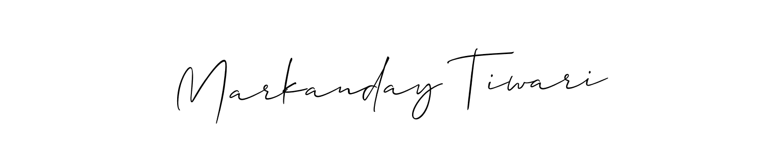 Markanday Tiwari stylish signature style. Best Handwritten Sign (Allison_Script) for my name. Handwritten Signature Collection Ideas for my name Markanday Tiwari. Markanday Tiwari signature style 2 images and pictures png