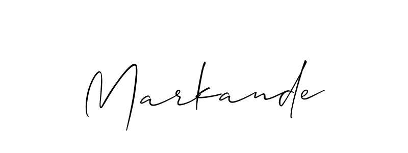 Also we have Markande name is the best signature style. Create professional handwritten signature collection using Allison_Script autograph style. Markande signature style 2 images and pictures png