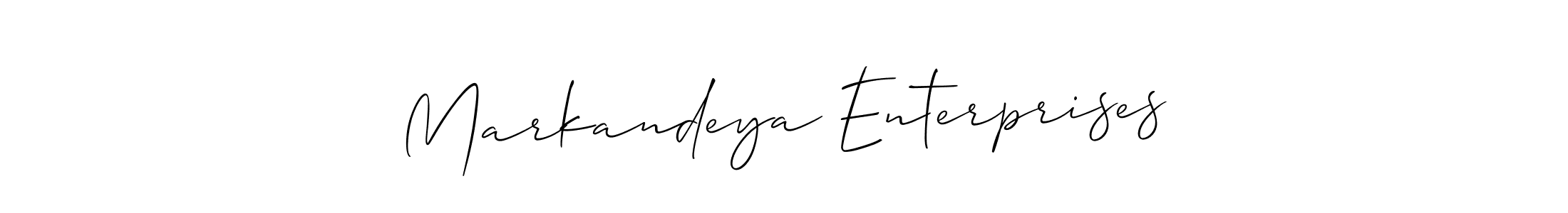 How to make Markandeya Enterprises signature? Allison_Script is a professional autograph style. Create handwritten signature for Markandeya Enterprises name. Markandeya Enterprises signature style 2 images and pictures png