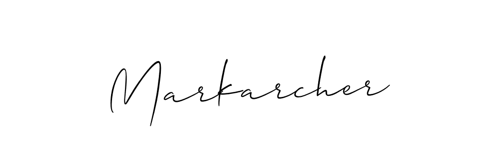 It looks lik you need a new signature style for name Markarcher. Design unique handwritten (Allison_Script) signature with our free signature maker in just a few clicks. Markarcher signature style 2 images and pictures png