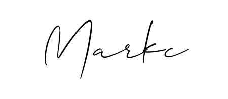 Transform the name Markc into a signature masterpiece using Allison_Script font. Ideal for photographers, artists, and creators looking for watermarks. Markc signature style 2 images and pictures png