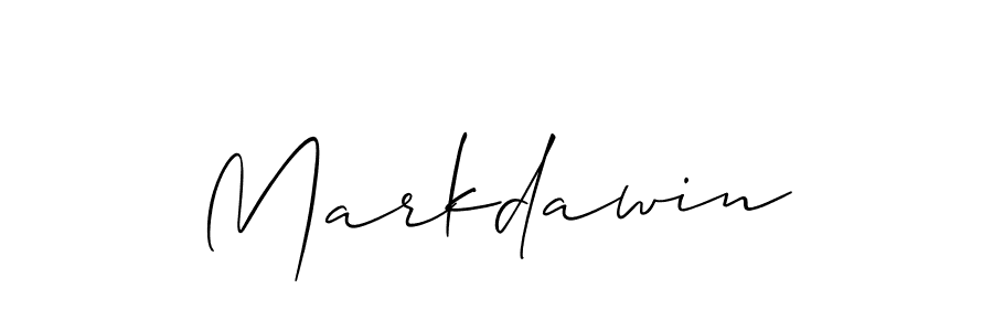 How to Draw Markdawin signature style? Allison_Script is a latest design signature styles for name Markdawin. Markdawin signature style 2 images and pictures png