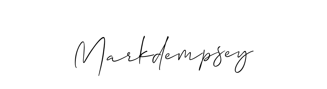 The best way (Allison_Script) to make a short signature is to pick only two or three words in your name. The name Markdempsey include a total of six letters. For converting this name. Markdempsey signature style 2 images and pictures png