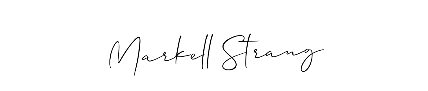 Markell Strang stylish signature style. Best Handwritten Sign (Allison_Script) for my name. Handwritten Signature Collection Ideas for my name Markell Strang. Markell Strang signature style 2 images and pictures png