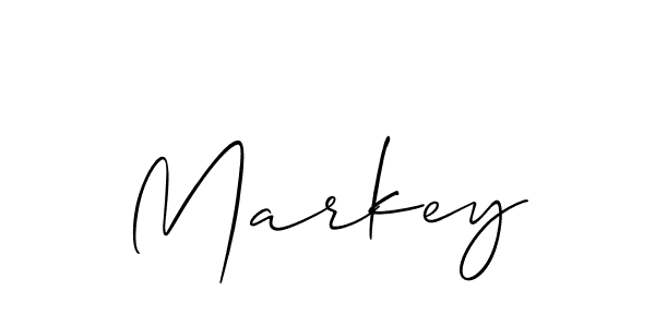 Create a beautiful signature design for name Markey. With this signature (Allison_Script) fonts, you can make a handwritten signature for free. Markey signature style 2 images and pictures png