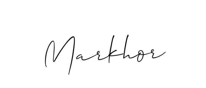 You should practise on your own different ways (Allison_Script) to write your name (Markhor) in signature. don't let someone else do it for you. Markhor signature style 2 images and pictures png