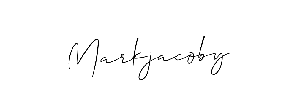 Markjacoby stylish signature style. Best Handwritten Sign (Allison_Script) for my name. Handwritten Signature Collection Ideas for my name Markjacoby. Markjacoby signature style 2 images and pictures png