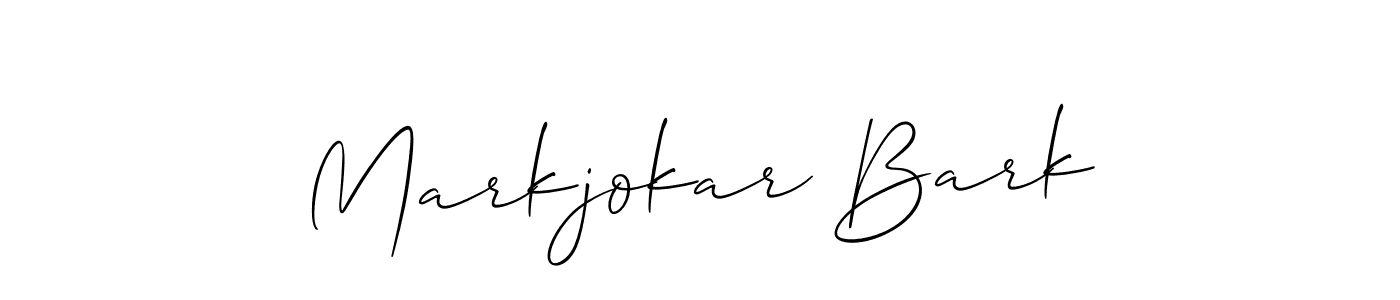 Also we have Markjokar Bark name is the best signature style. Create professional handwritten signature collection using Allison_Script autograph style. Markjokar Bark signature style 2 images and pictures png