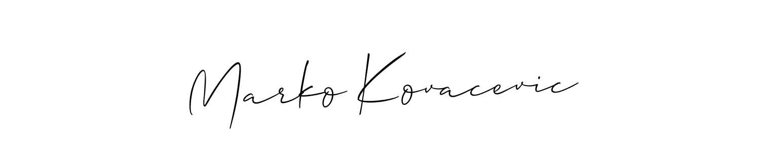 The best way (Allison_Script) to make a short signature is to pick only two or three words in your name. The name Marko Kovacevic include a total of six letters. For converting this name. Marko Kovacevic signature style 2 images and pictures png