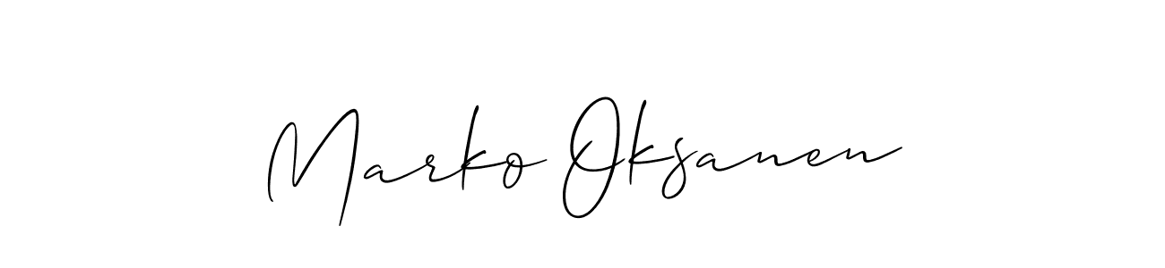 You can use this online signature creator to create a handwritten signature for the name Marko Oksanen. This is the best online autograph maker. Marko Oksanen signature style 2 images and pictures png