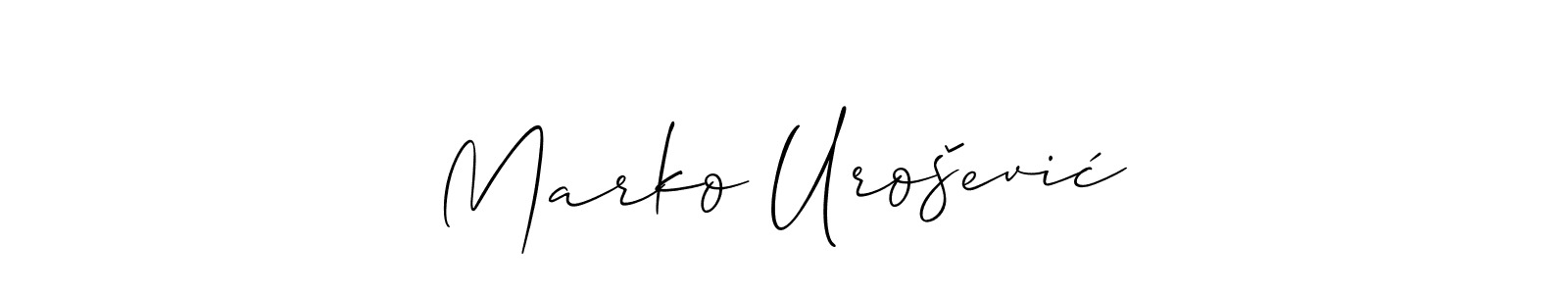 It looks lik you need a new signature style for name Marko Urošević. Design unique handwritten (Allison_Script) signature with our free signature maker in just a few clicks. Marko Urošević signature style 2 images and pictures png