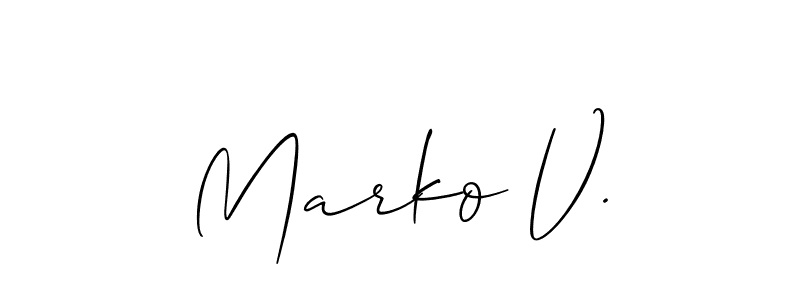 Check out images of Autograph of Marko V. name. Actor Marko V. Signature Style. Allison_Script is a professional sign style online. Marko V. signature style 2 images and pictures png