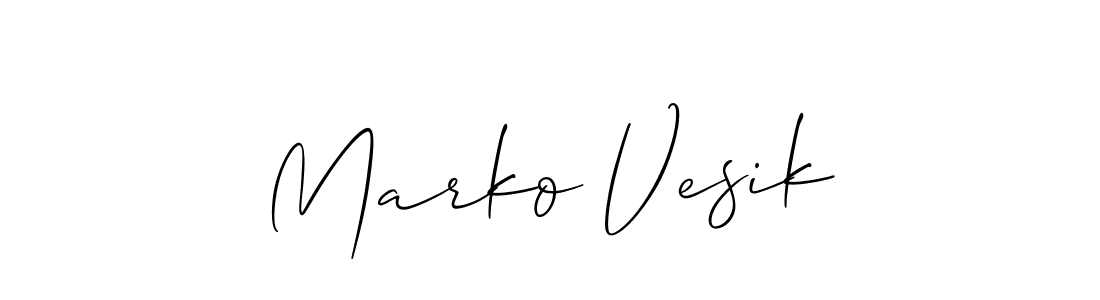 Create a beautiful signature design for name Marko Vesik. With this signature (Allison_Script) fonts, you can make a handwritten signature for free. Marko Vesik signature style 2 images and pictures png