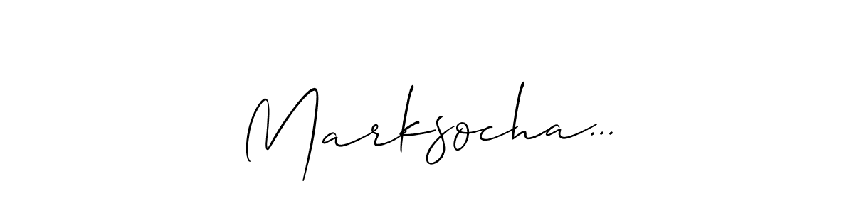 Once you've used our free online signature maker to create your best signature Allison_Script style, it's time to enjoy all of the benefits that Marksocha... name signing documents. Marksocha... signature style 2 images and pictures png