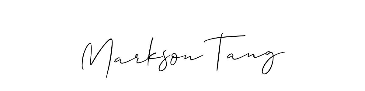 Best and Professional Signature Style for Markson Tang. Allison_Script Best Signature Style Collection. Markson Tang signature style 2 images and pictures png