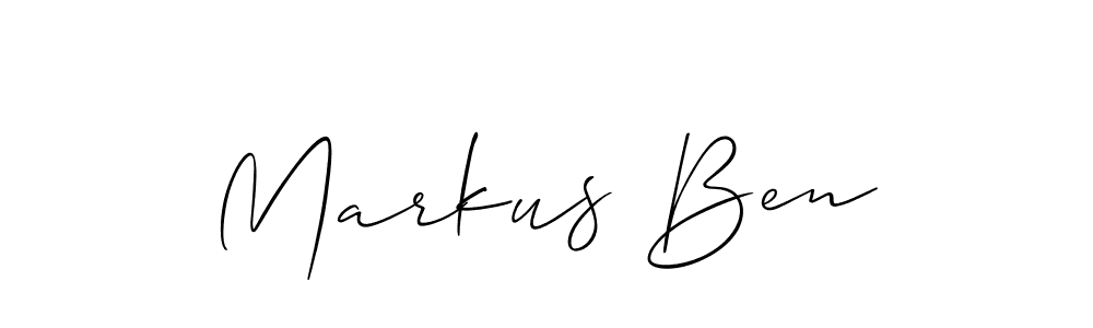 You should practise on your own different ways (Allison_Script) to write your name (Markus Ben) in signature. don't let someone else do it for you. Markus Ben signature style 2 images and pictures png